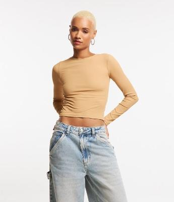 Blusa Manga Longa em Ribana de Poliamida