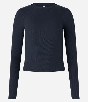 Blusa Manga Longa em Ribana de Poliamida