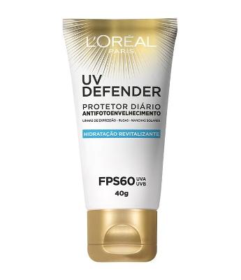 Protetor Solar Facial L'Oréal Paris UV Defender Hidratação FPS 60, 40g