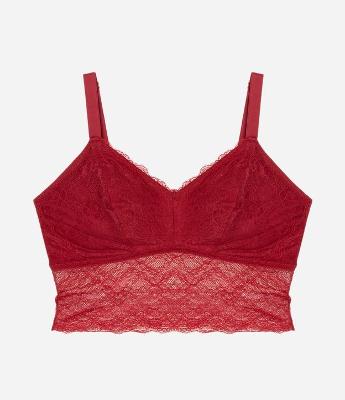 Sutiã Top Alongado em Renda Curve & Plus Size