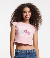 Blusa T-shirt em Meia Malha com Estampa Floral - 1