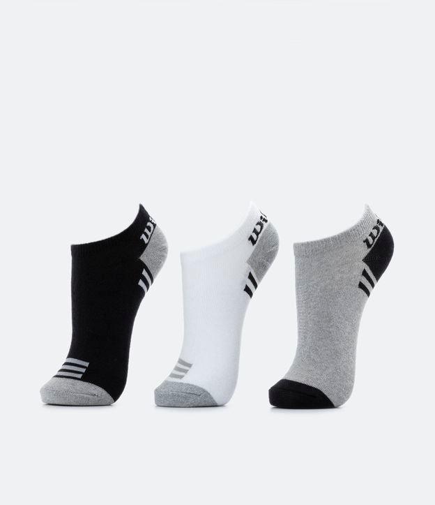 Kit 03 Meias Invisíveis em Algodão com Logo e Lettering Wilson - 1