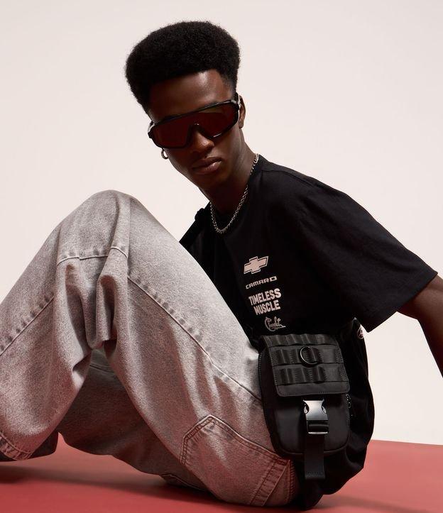 Bolsa Mini Bag com Bolso de Zíper e Fivela Tática - 2