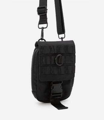 Bolsa Mini Bag com Bolso de Zíper e Fivela Tática