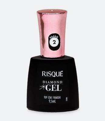 Esmalte Top Coat Fixador Diamond Gel Risqué