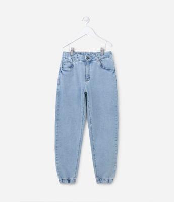 Calça Jogger Infantil em Jeans - Tam 5 a 14 anos