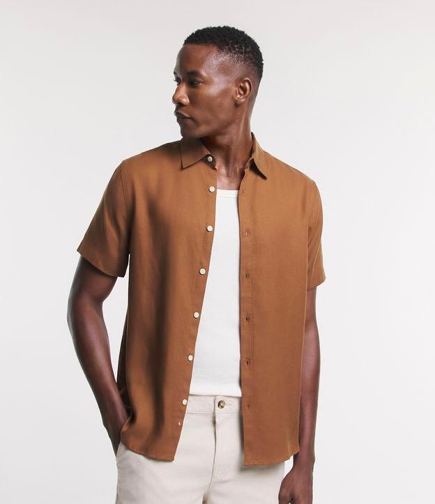 Camisa Manga Curta em Tricoline - 1