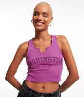 Blusa sem Manga em Ribana com Lettering Washington - 1