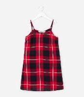 Vestido Infantil com Estampa Xadrez - Tam 5 A 14 Anos - 1