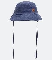Chapéu Infantil em Jeans com Etiqueta de Ursinho e Amarração - Tam Ú - 1