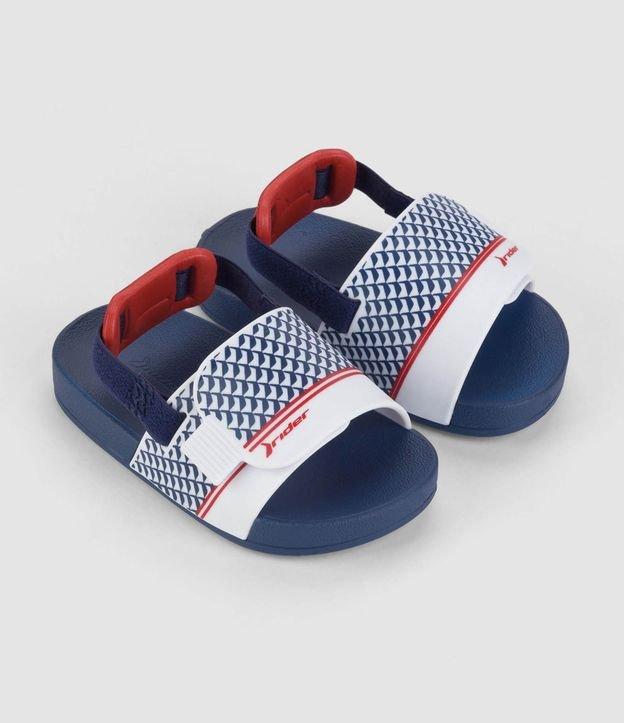 Chinelo Slide Infantil com Estampa Geométrica - 19 ao 25  Tam - 1