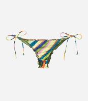 Biquíni Calcinha Lacinho em Microfibra com Frufru e Estampa de Folhagens - 2