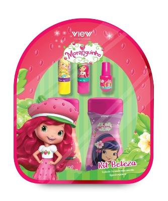 Kit Infantil Mochila Moranguinho com Shampoo + Condicionador + Esmalte + Batom View