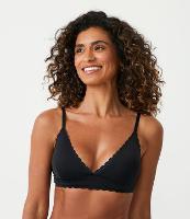 Sutiã Triângulo em Microfibra com Bojo Removível Borda Nuvem - 1