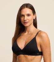 Sutiã Triângulo em Microfibra com Bojo Removível Borda Nuvem - 3