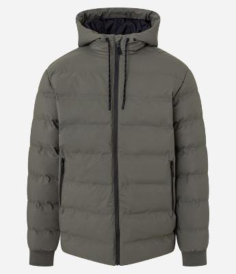 Jaqueta Puffer Esportiva sem Costura com Capuz