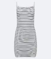 Vestido de Alcinha Curto em Algodão Listrado - 2