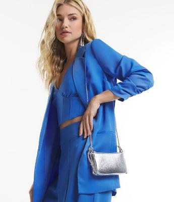 Carteira Grande Transversal com Alça de Brilhos