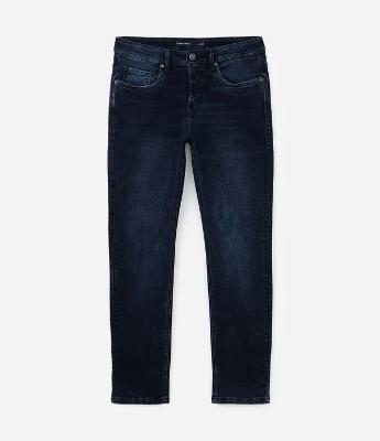 Calça Básica em Jeans com Bolsos
