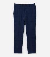 Calça Slim em Tricoline com Estampa Xadrez - 2