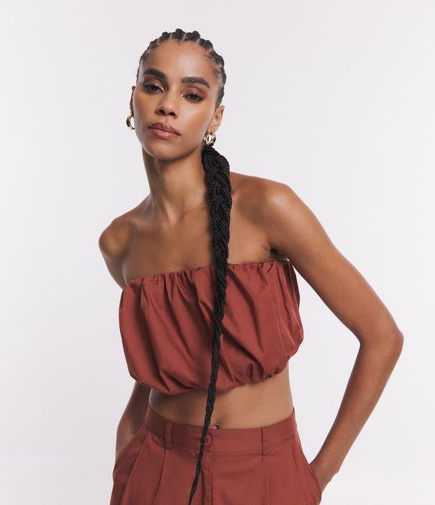 Top Tomara que Caia em Tricoline com Franzidinho - 1