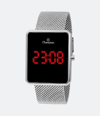 Relógio Champion Digital com Pulseira e Caixa em Metal CH40080T