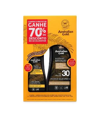 Promopack Australian Gold Acelerador Dark Tanning e Protetor Solar FPS 30