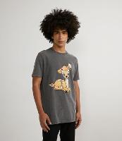 Camiseta em Meia Malha Manga Curta com Estampa Bambi - 1