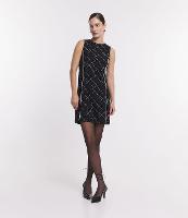 Vestido Curto em Crepe com Estampa Geométrica - 2