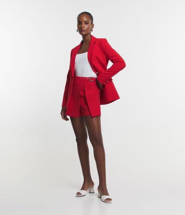 Short Alfaiatado em Crepe com Transpasse e Fivela - 1