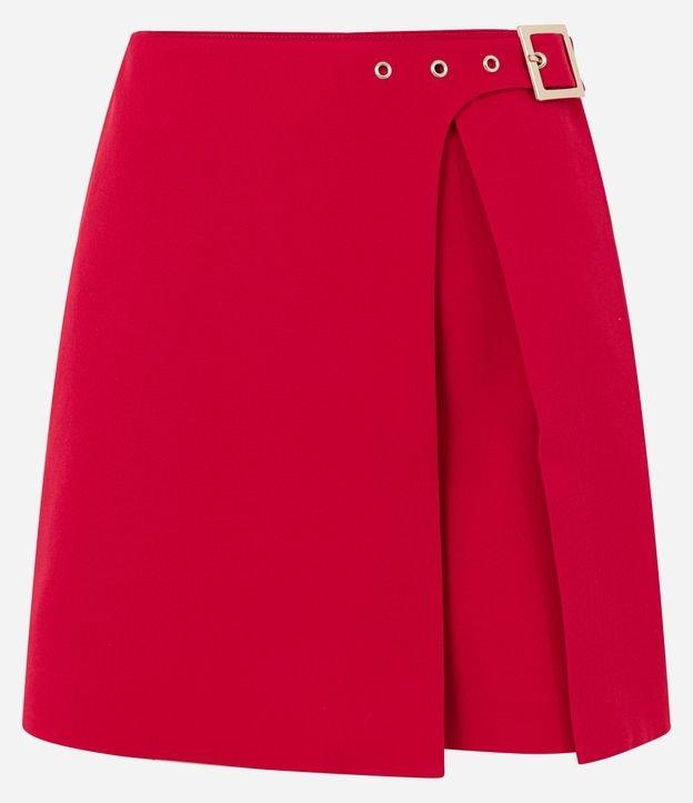 Short Alfaiatado em Crepe com Transpasse e Fivela - 2