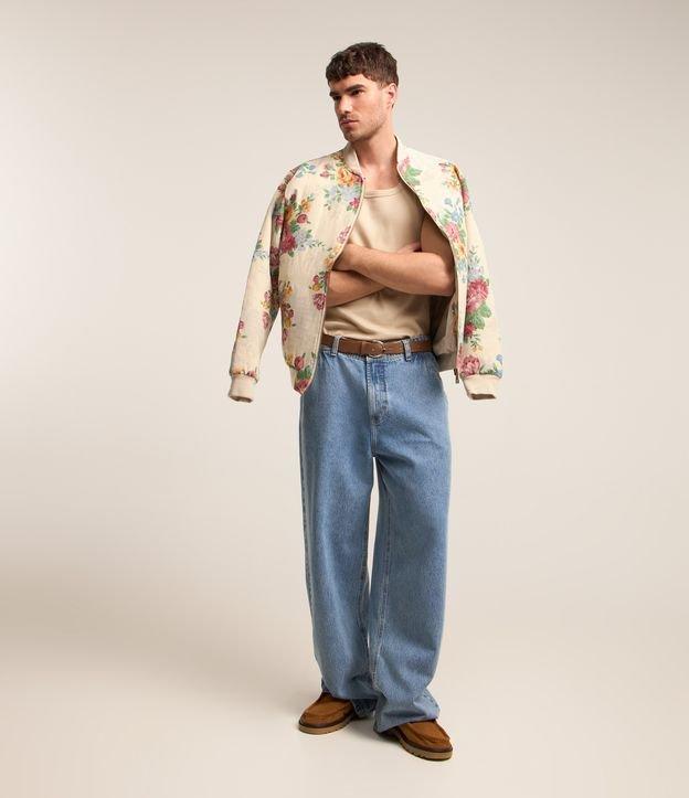 Calça Super Baggy em Jeans com Bolso Faca Frontal - 3