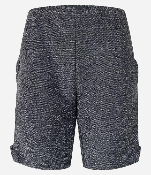 Bermuda Biker em Fio Metalizado e Recortes Laterais - 2