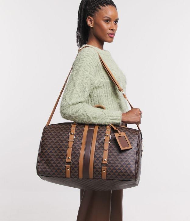 Bolsa Mala Grande com Detalhes de Fivelas e Alças Duplas - 1