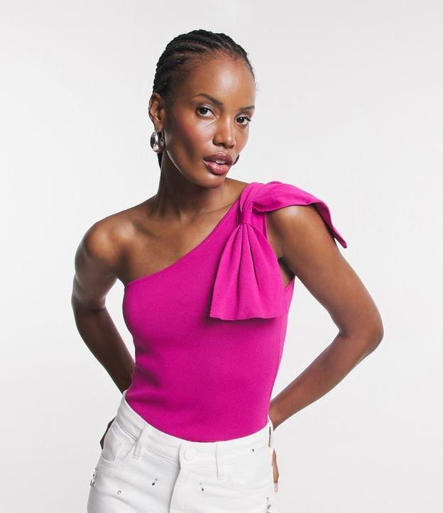 Blusa Sem Manga Ombro Só em Viscose com Laço na Alça - 1