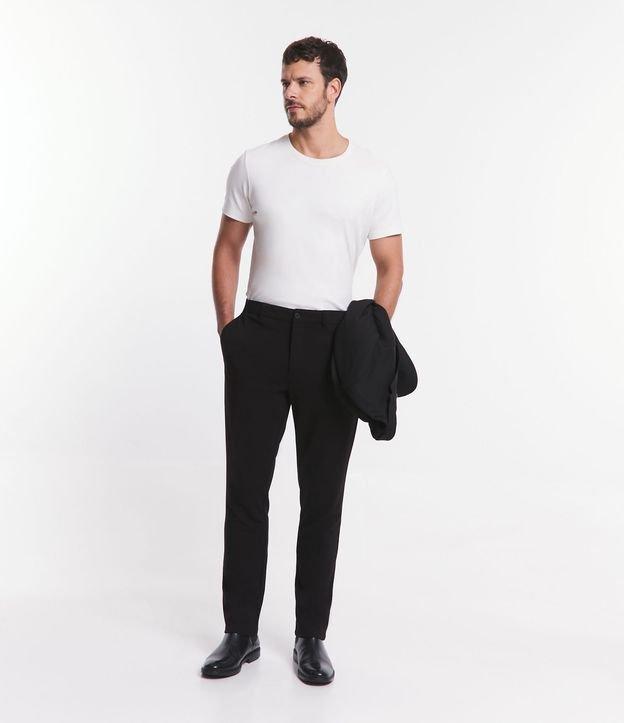 Calça Slim em Viscose com Cós Elástico - 1