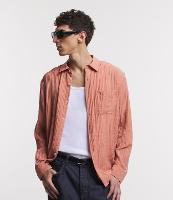 Camisa Fluída Manga Longa em Viscose Texturizada - 1