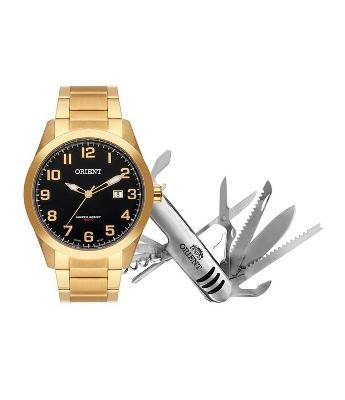 Kit Relógio com Pulseira em Aço e Caixa em Metal MGSS1180-KM44P2KX