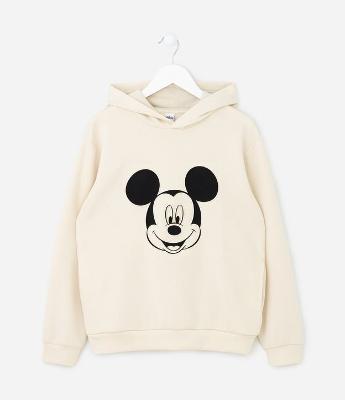 Blusão Infantil com Capuz e Estampa Mickey - Tam 5 a 14 Anos