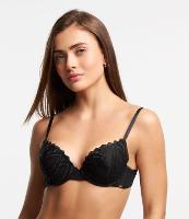 Sutiã Push Up com Bojo em Tule Bordado - 1