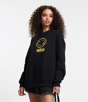 Blusão em Moletom com Forro Fleece e Estampa Frente e Costas Nirvana - 1