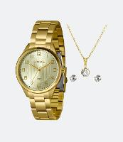 Kit Relógio Lince Analógico com Pulseira e Caixa em Metal LRG4743L40 KBOCC2KX - 1