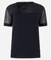 Blusa em Viscose com Detalhe em Tule Franzido - 1