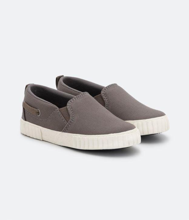 Tênis Slip On Infantil com Cadarço no Calcanhar e Sola Vulcanizada - Tam 20 ao 27 - 1