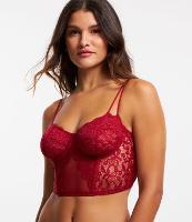 Corset Sem Bojo em Renda Floral com Alça Dupla - 1