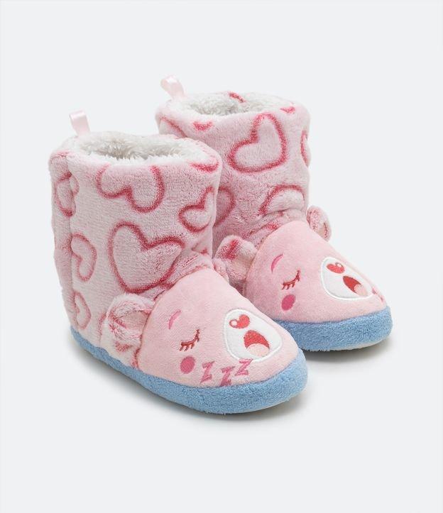 Pantufa Bota Infantil em Fleece com Bordado de Ursinho Dormindo - Tam 29 ao 36 - 1