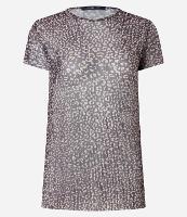 Blusa em Tule Plissado com Estampa Animal Print Onça - 1