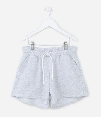 Short Clochard Infantil com Bolsos - Tam 5 a 14 anos
