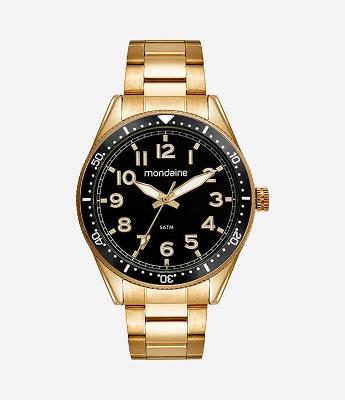 Relogio Mondaine Masculino Analógico com Pulseira e Caixa em Metal  32548GPMVDE2