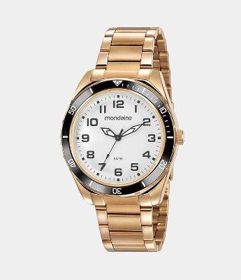 Kit Relógio Mondaine Analógico com Pulseira e Caixa em Metal 53768GPMVDE3KH